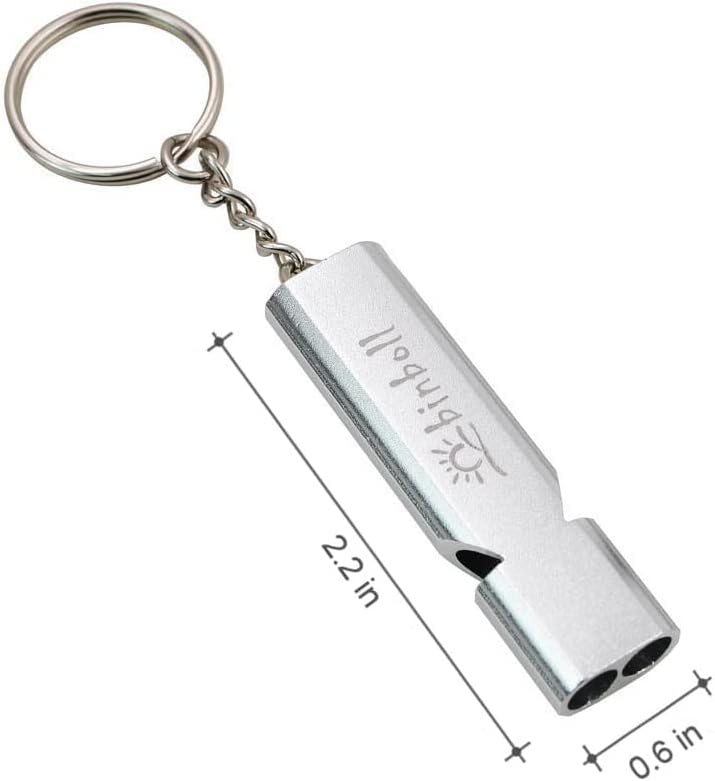 Binboll Double-Tube Whistle Aluminum Alloy Survival Whistle for Outdoor Needs Sports Referee Emergency - Image 4